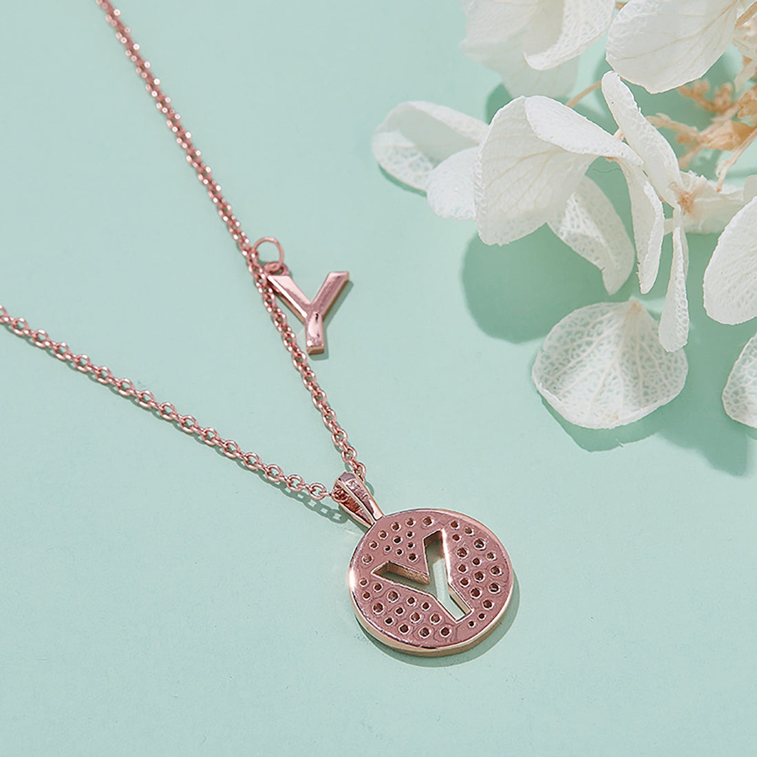 Customized "Y" Letter Moissanite Diamond Necklace