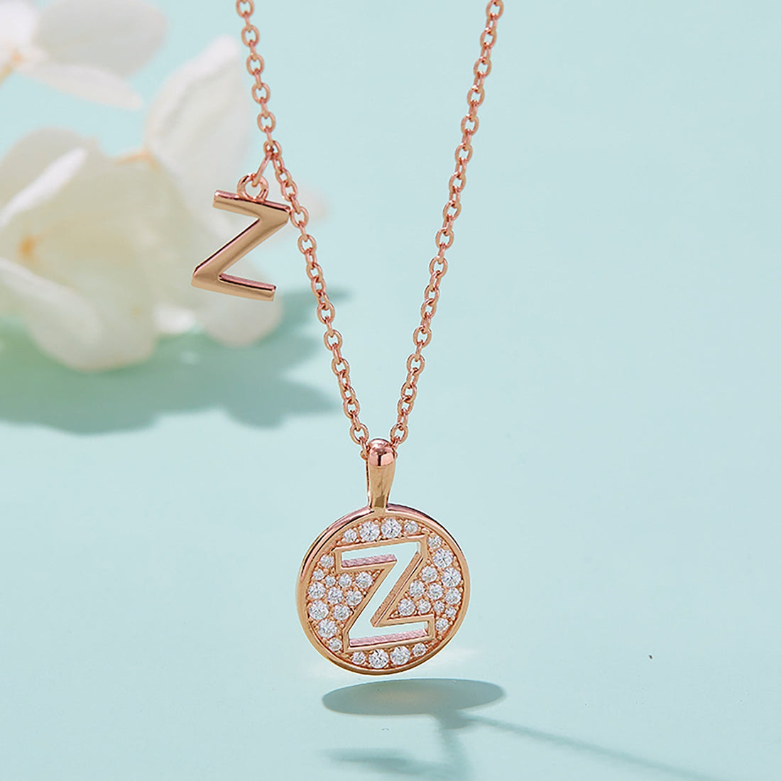 Customized "Z" Letter Moissanite Diamond Necklace