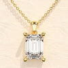1.0 CT Emerald Moissanite Diamond Solitaire Necklace