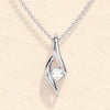 0.10 TCW Round Moissanite Diamond Soloitaire Necklace