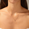 0.10 TCW Round Moissanite Diamond Soloitaire Necklace