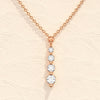 0.11 TCW Round Moissanite Diamond Drop Pendant Necklace