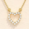 0.24 TCW Round Moissanite Diamond Heart Shaped Pendent Necklace