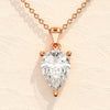1.0 CT Pear Moissanite Diamond Solitaire Necklace