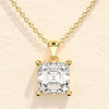 1.0 CT Asscher Moissanite Diamond Solitaire Necklace
