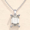 1.0 CT Emerald Moissanite Diamond Solitaire Necklace
