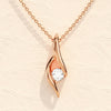 0.10 TCW Round Moissanite Diamond Soloitaire Necklace