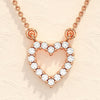0.24 TCW Round Moissanite Diamond Heart Shaped Pendent Necklace