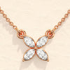 0.40 TCW Marquise Moissanite Diamond Clover Pendent Necklace