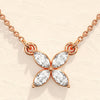 0.40 TCW Marquise Moissanite Diamond Clover Necklace
