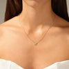 0.24 TCW Round Moissanite Diamond Clover Necklace
