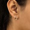 0.25 TCW-0.34 TCW Round Moissanite Diamond Hoop Earrings