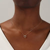 0.24 TCW Round Moissanite Diamond Heart Shaped Pendent Necklace