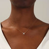 0.24 TCW Round Moissanite Diamond Clover Necklace
