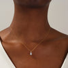 1.0 CT Emerald Moissanite Diamond Solitaire Necklace