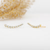 0.50 TCW Round Moissanite Diamond Ear Crawler Earrings
