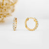 0.25 TCW-0.34 TCW Round Moissanite Diamond Hoop Earrings