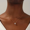 1.0 CT Princess Moissanite Diamond Solitaire Necklace