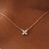 0.40 TCW Marquise Moissanite Diamond Clover Pendent Necklace