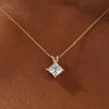 1.0 CT Princess Moissanite Diamond Solitaire Necklace