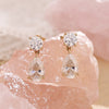4.0 TCW Round & Pear Moissanite Diamond Dangle Drop Earrings
