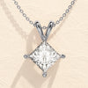 1.0 CT Princess Moissanite Diamond Solitaire Necklace