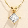 1.0 CT Princess Moissanite Diamond Solitaire Necklace