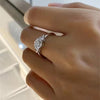 1.0 CT Round F/VS1 CVD Diamond Three Stone Style Engagement Ring
