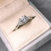 1.0 CT Round F/VS1 CVD Diamond Three Stone Style Engagement Ring