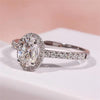 1.0 - 3.0 CT Oval CVD Diamond halo Pave Setting Engagement Ring