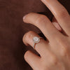 2.0 - 4.50 CT Oval  CVD Diamond Halo pave Setting Engagement Ring