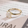 1.0-3.0 CT Radiant CVD Diamond Solitaire Engagement Ring