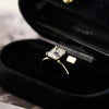 1.0-3.0 CT Radiant CVD Diamond Solitaire Engagement Ring