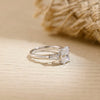 1.0 - 3.0 CT Radiant F/VS1 CVD Diamond Three Stone Style Engagement Ring