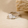1.0 - 3.0 CT Radiant F/VS1 CVD Diamond Three Stone Style Engagement Ring
