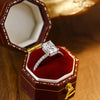 1.0 CT-3.0 CT Radiant CVD Diamond Hidden Halo Pave setting Engagement Ring