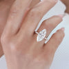 3.0 - 7.0 CT Marquise CVD Diamond Hidden Halo & Pave Engagement Ring