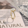 1.0-3.0 CT Oval  CVD Diamond Solitaire Engagement Ring