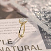 1.0-3.0 CT Oval  CVD Diamond Solitaire Engagement Ring