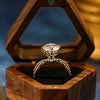 1.0-3.0 CT Round CVD Diamond Unique Engagement Ring