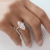 3.0 - 7.0 CT Marquise CVD Diamond Hidden Halo & Pave Engagement Ring