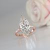 3.0 - 7.0 CT Marquise CVD Diamond Hidden Halo & Pave Engagement Ring