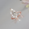 3.0 - 7.0 CT Marquise CVD Diamond Hidden Halo & Pave Engagement Ring