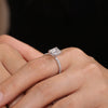2.0 - 4.50 CT Radiant CVD Diamond Pave Setting Engagement Ring