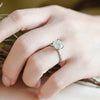 1.0 - 3.0 CT Round CVD Diamond Hidden Halo solitaire Engagement Ring