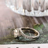 1.0-3.0 CT Round CVD Diamond Pave Setting Engagement Ring