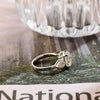 1.0-3.0 CT Oval CVD Diamond Three stone style Engagement Ring
