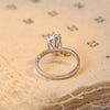 1.0-3.0 CT Oval CVD Diamond Solitaire Engagement Ring