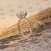 1.0-3.0 CT Oval CVD Diamond Solitaire Engagement Ring