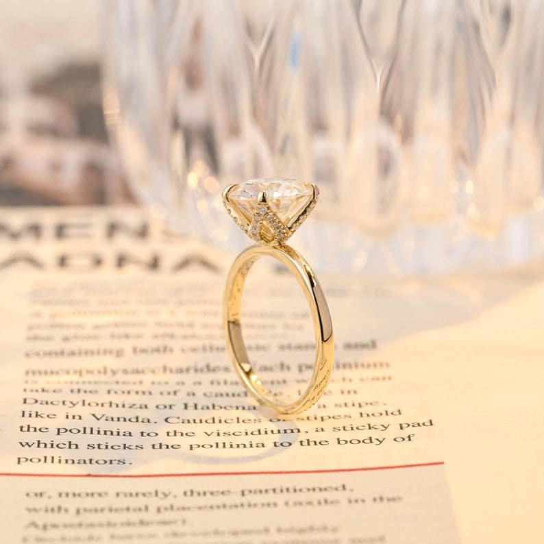 1.0-3.0 CT Round CVD Diamond Solitaire Engagement Ring